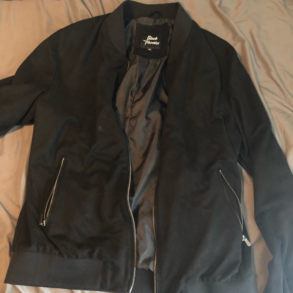 Suede bomber jacket